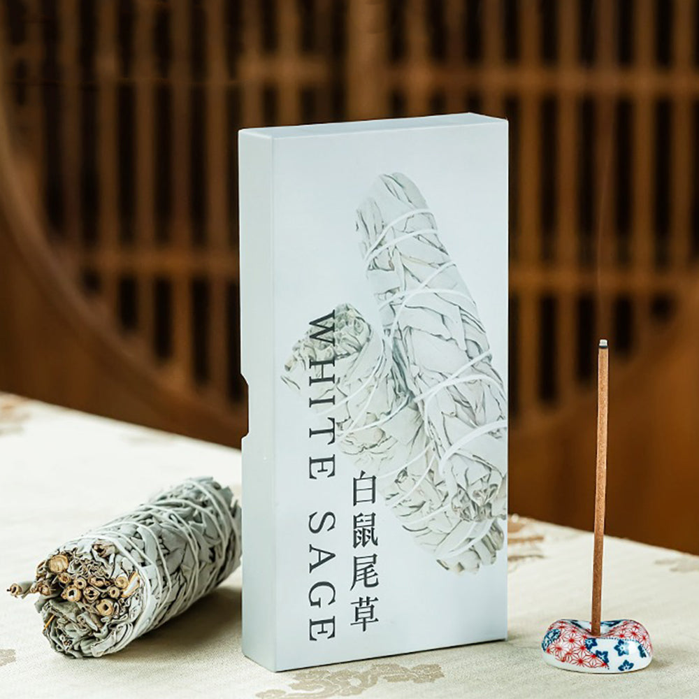 Pocket Design White Sage Incense With Incense Holder