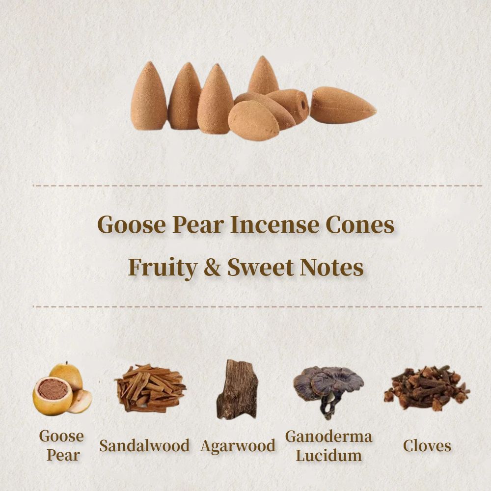 Pear Blossom Breeze Cone Shaped Backflow Incense