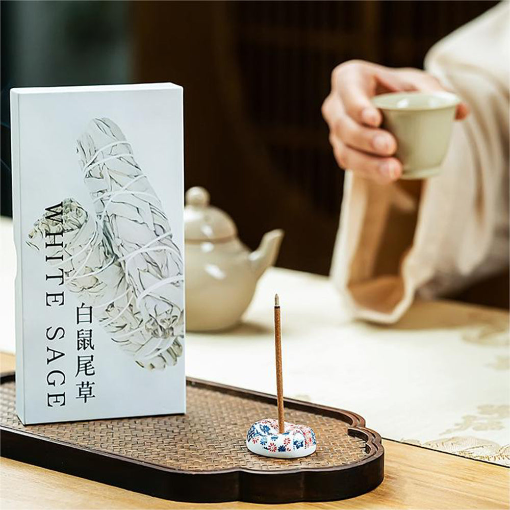 Pocket Design White Sage Incense With Incense Holder