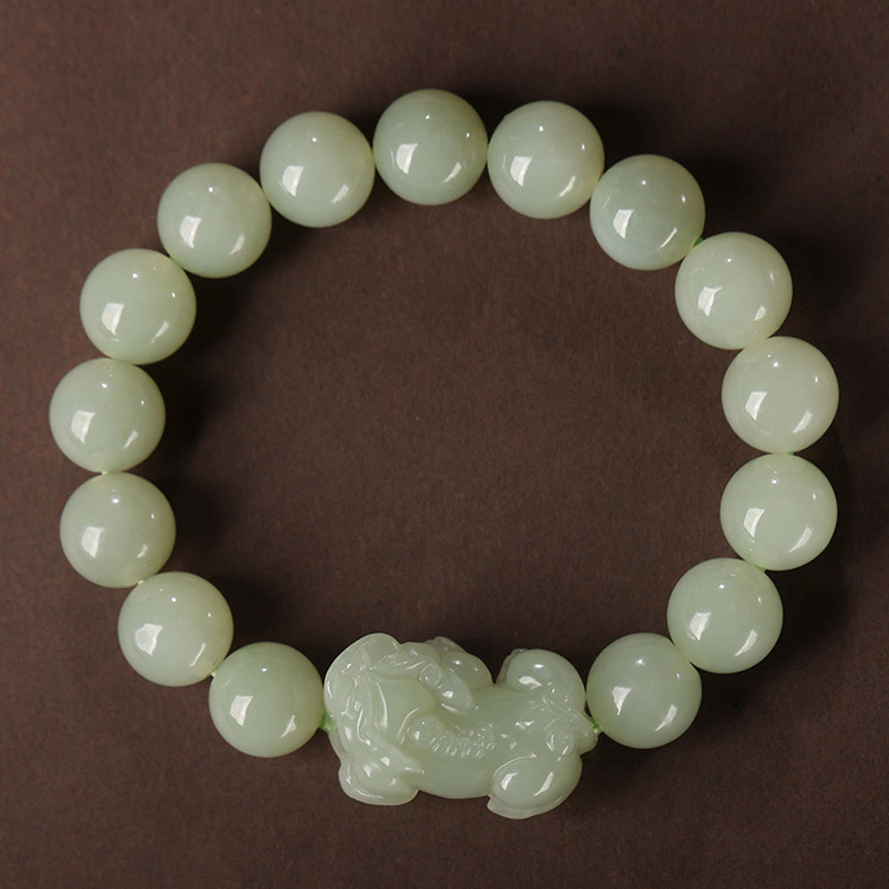 Hetian Jade Pixiu Feng Shui Bracelet
