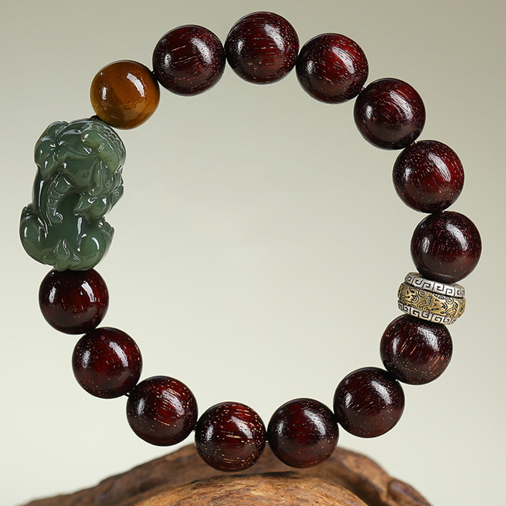 Red Sandalwood Pixiu Bracelet with Tiger&