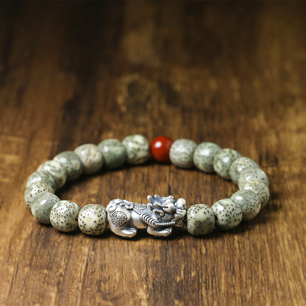 Silver Pixiu Star Moon Bodhi Bracelet