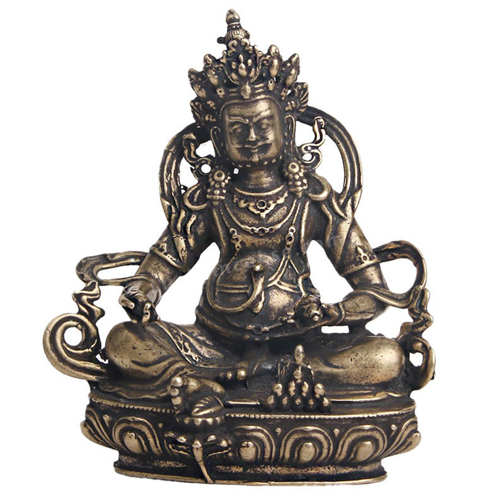 Brass Yellow Jambhala Buddha Statue