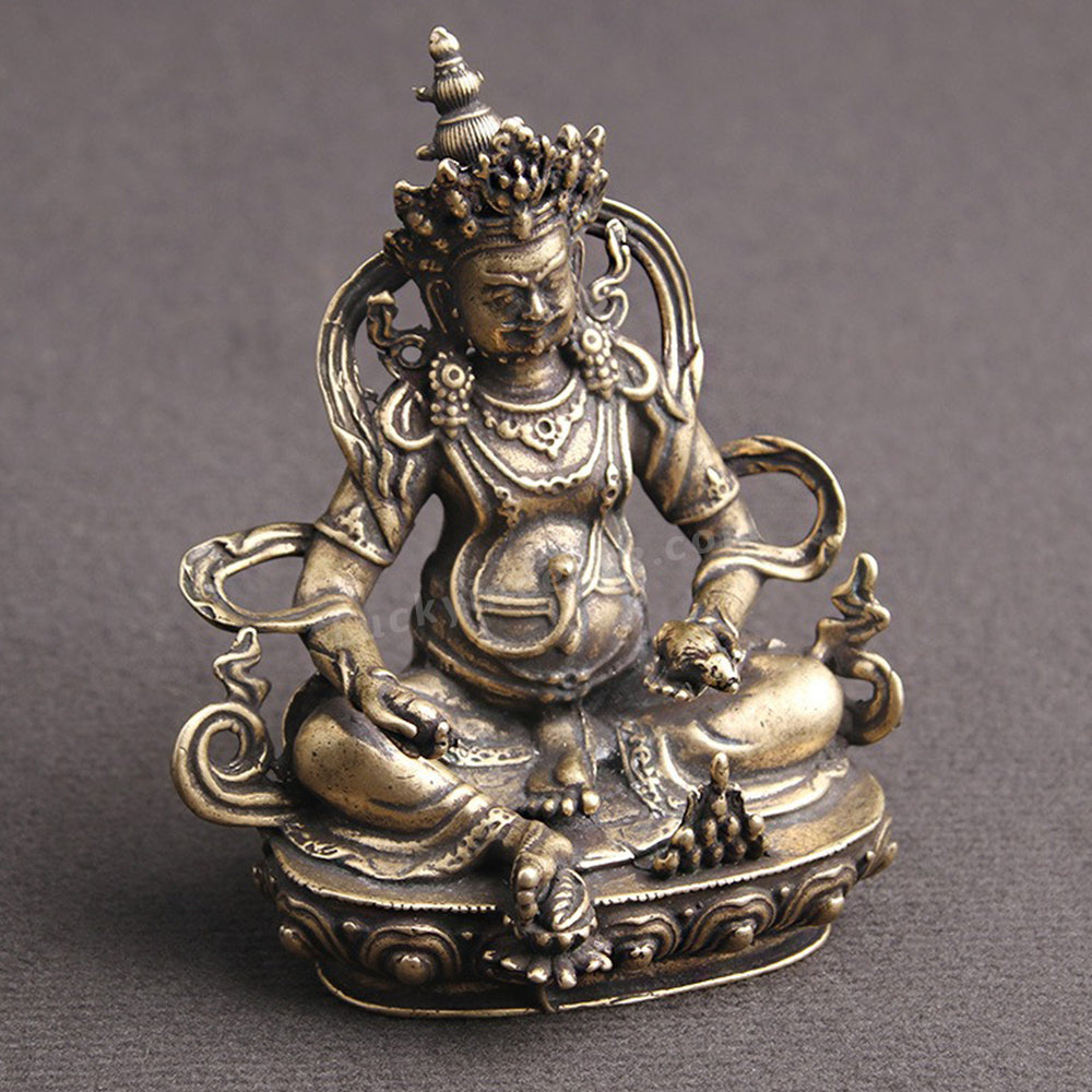 Brass Yellow Jambhala Buddha Statue