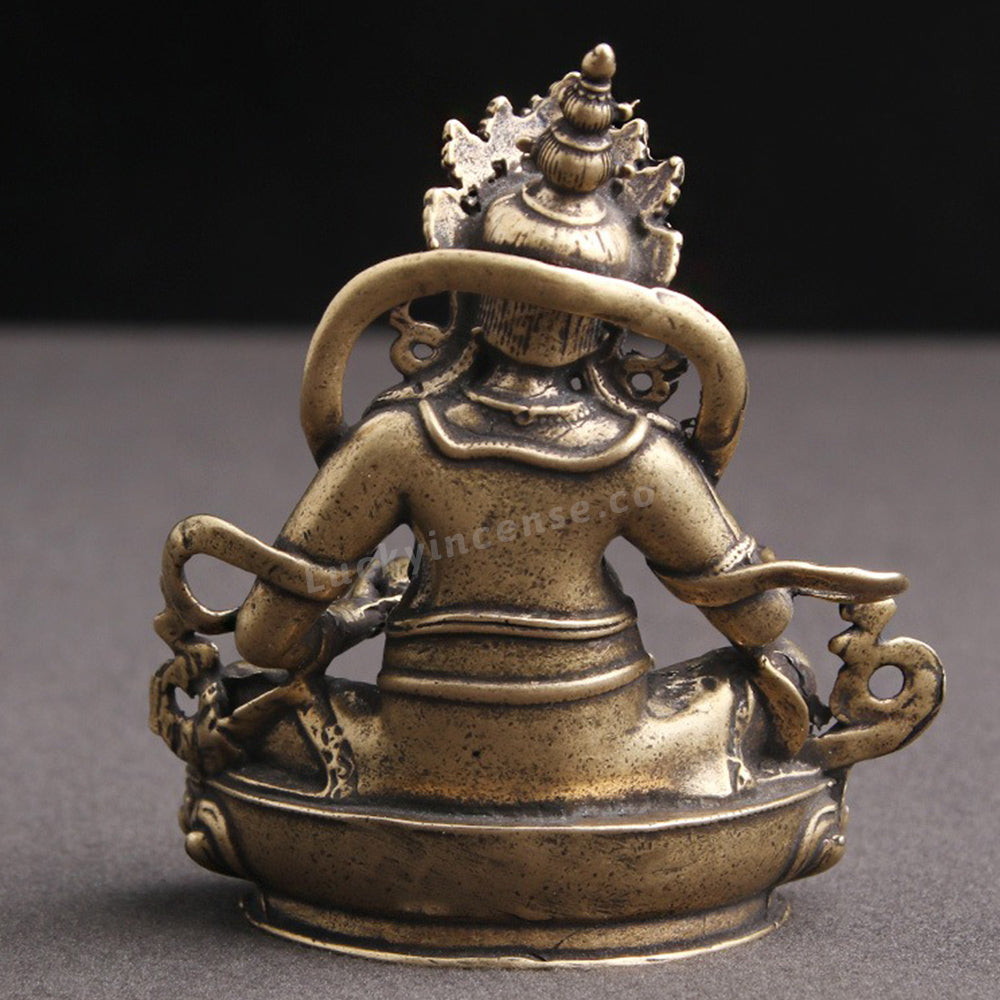 Brass Yellow Jambhala Buddha Statue