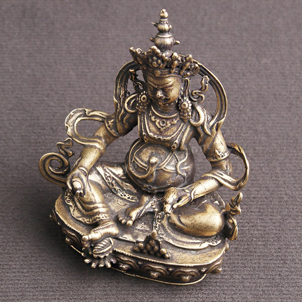 Brass Yellow Jambhala Buddha Statue