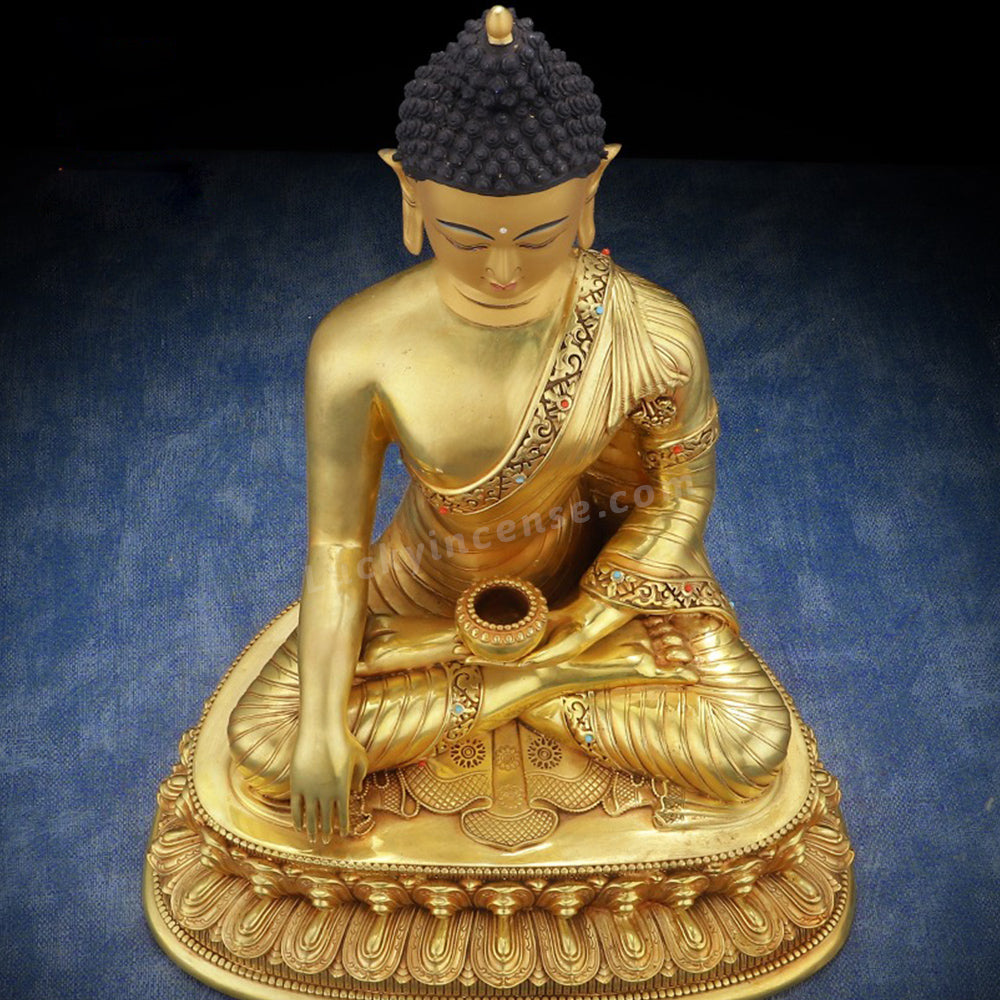 Pure Copper Shakyamuni Buddha Statue