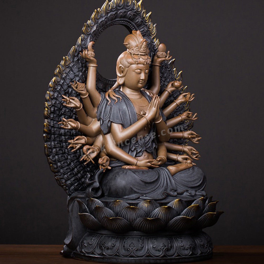 Ceramic Thousand Handed Guanyin Bodhisattva Statue