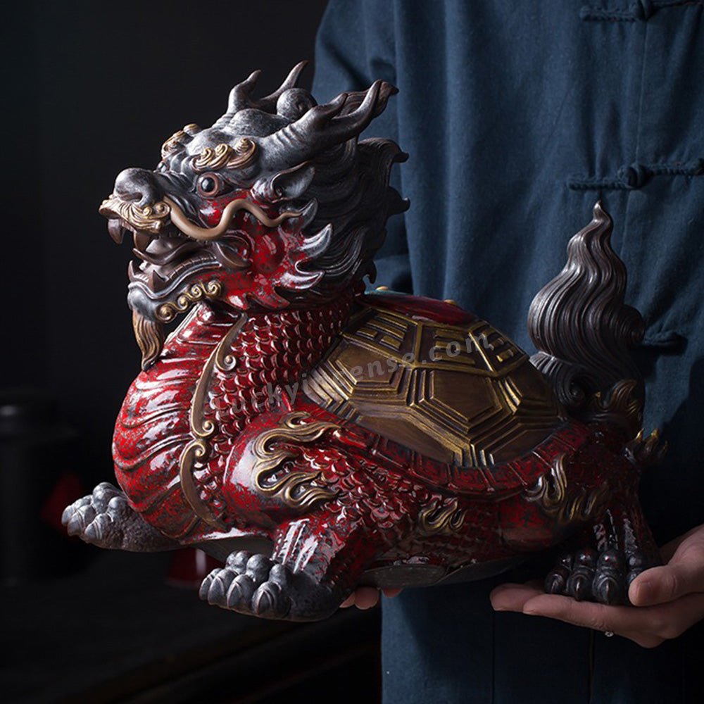 Ceramic Wealth Attracting Dragon Turtle