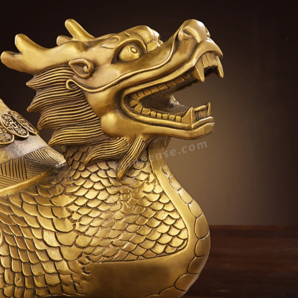 Pure Brass Eight Diagrams Dragon Turtle