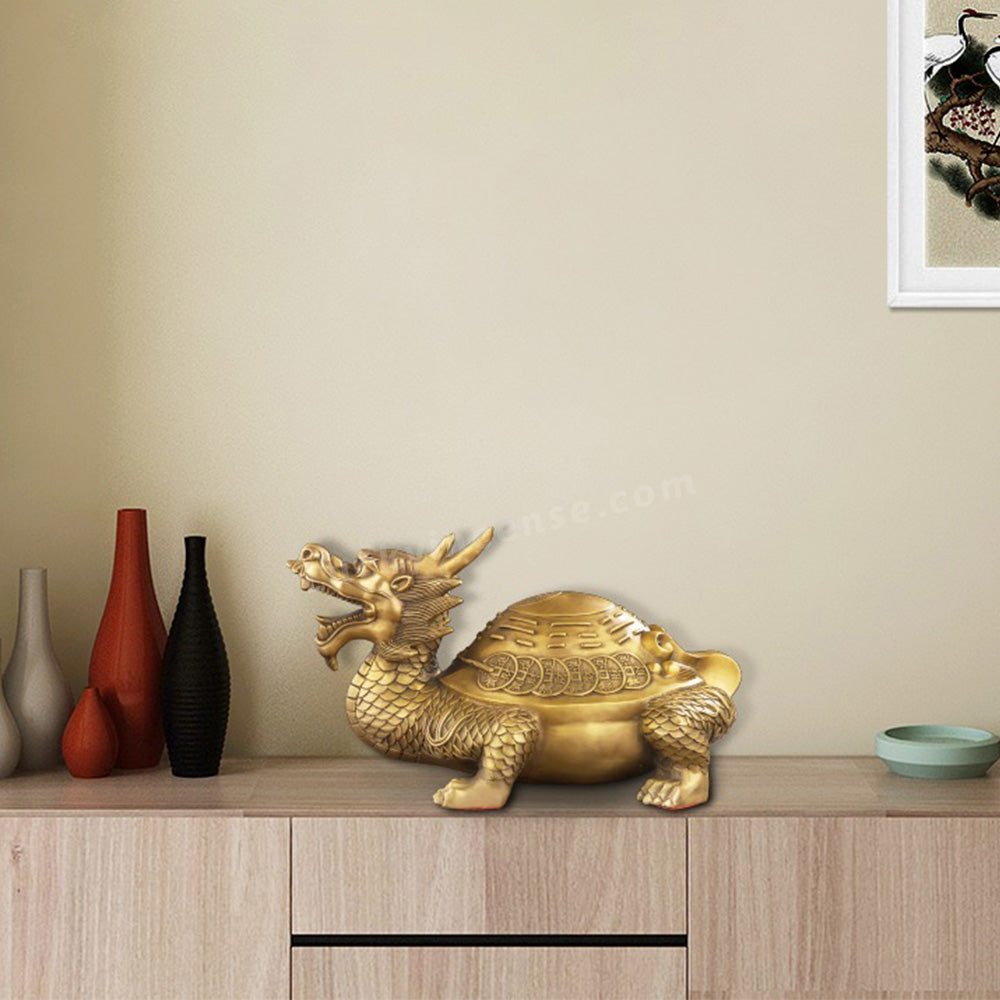 Pure Brass Eight Diagrams Dragon Turtle