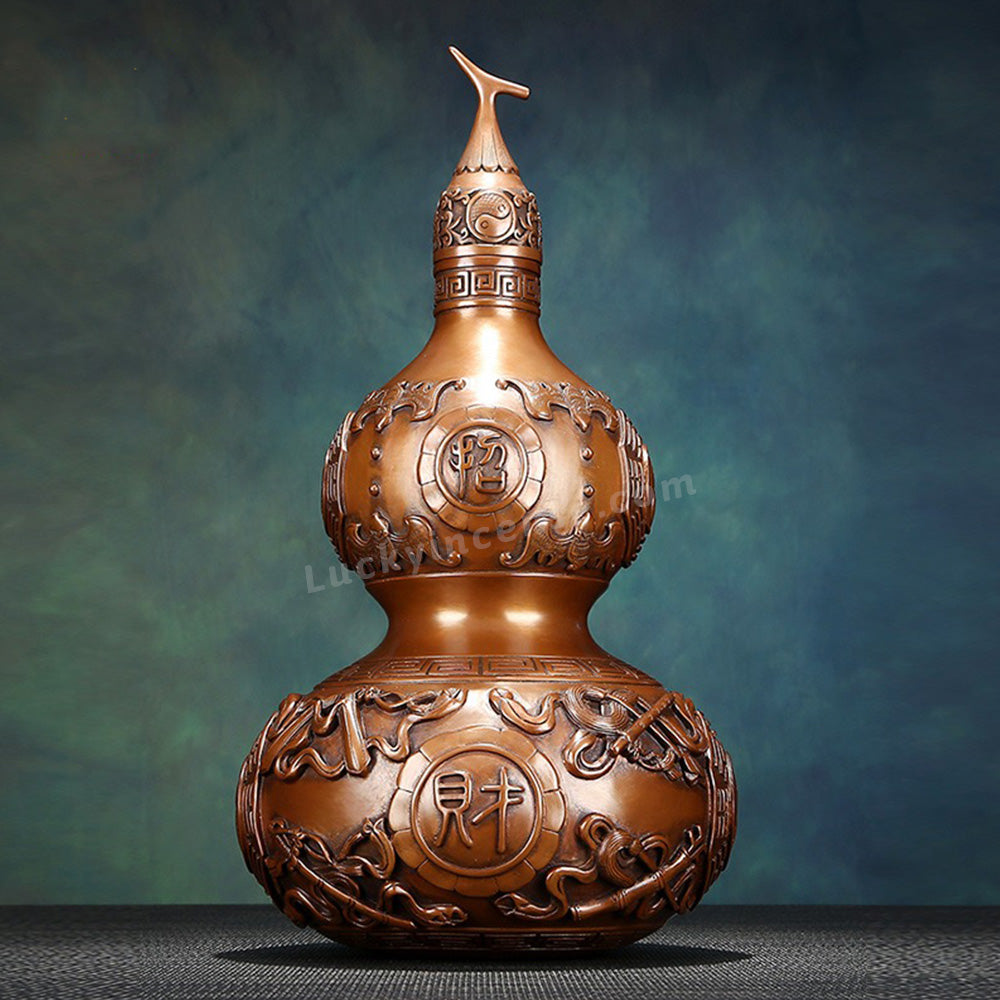 Red Copper Eight Trigrams Gourd