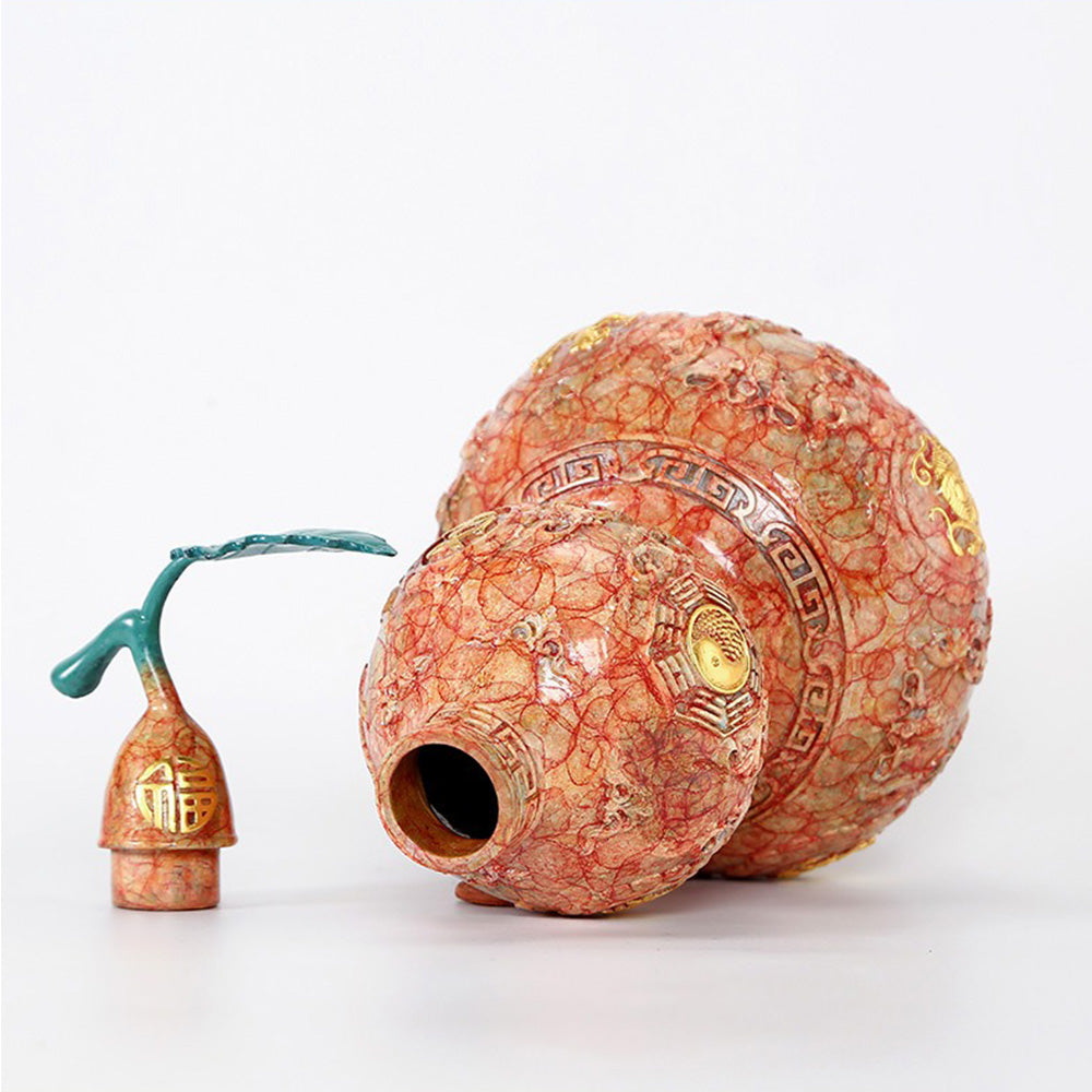 Colored Copper Four Divine Beasts Gourd