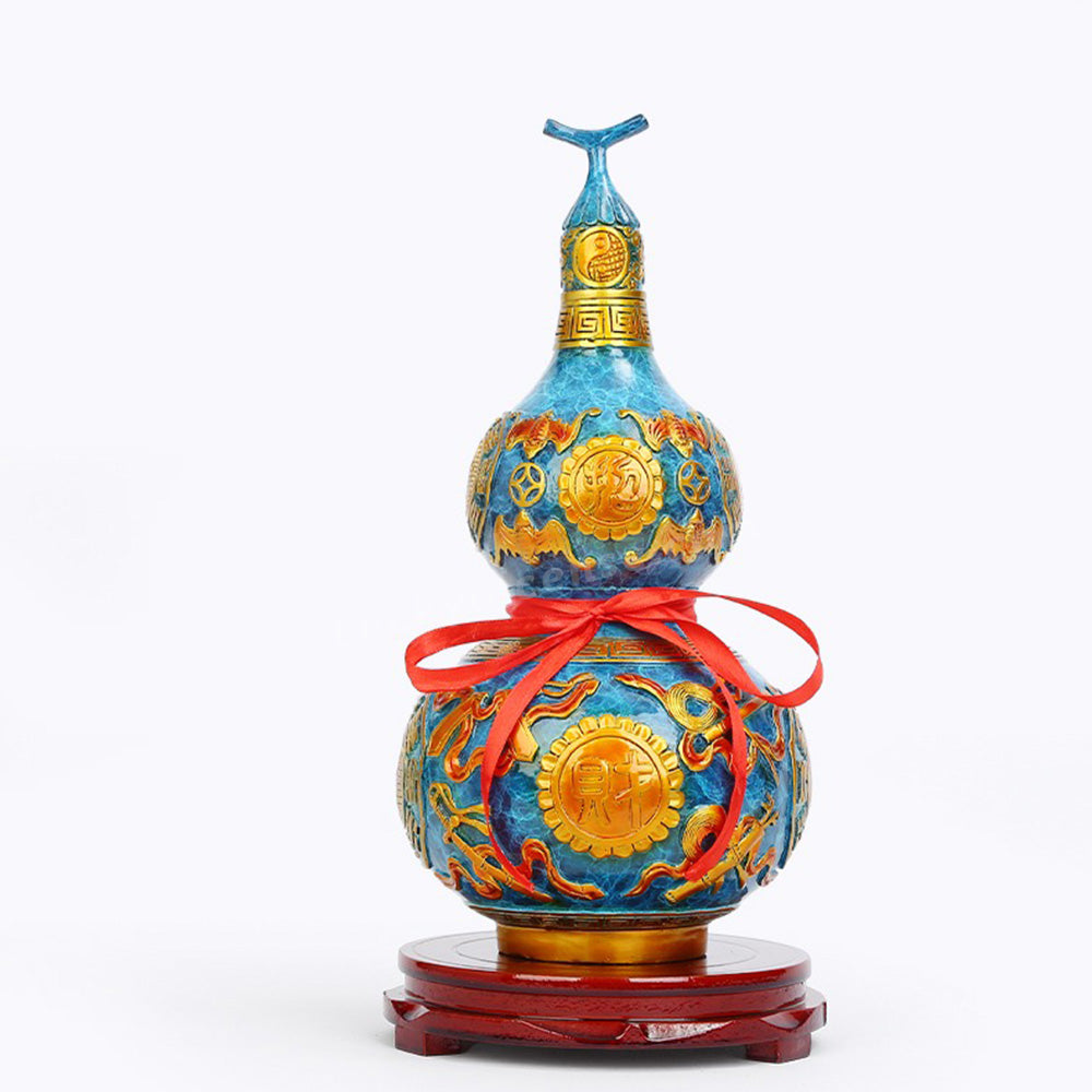 Colored Copper Lucky Eight Trigrams Gourd