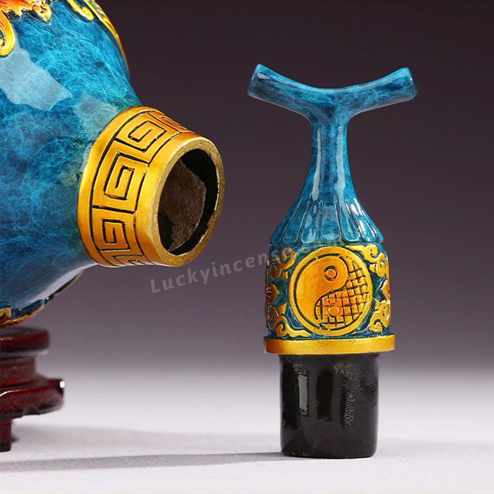 Colored Copper Lucky Eight Trigrams Gourd