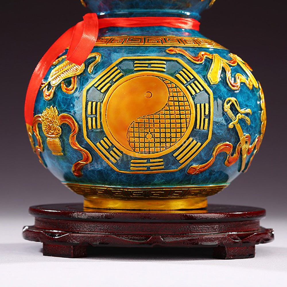 Colored Copper Lucky Eight Trigrams Gourd