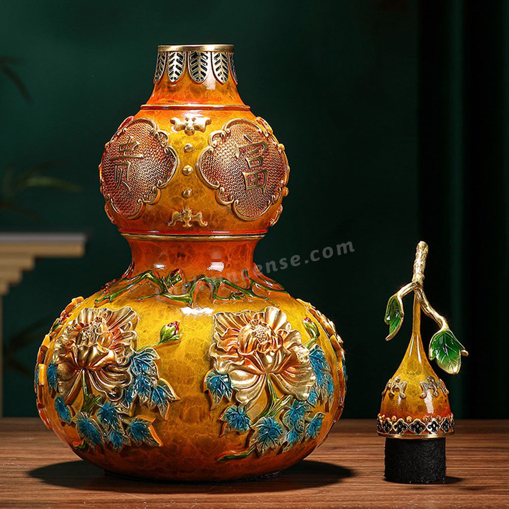 Brass Rich and Auspicious Gourd