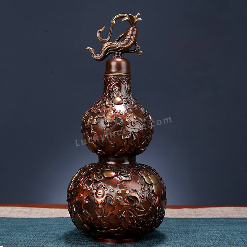 Pure Brass Ginseng Lucky Gourd