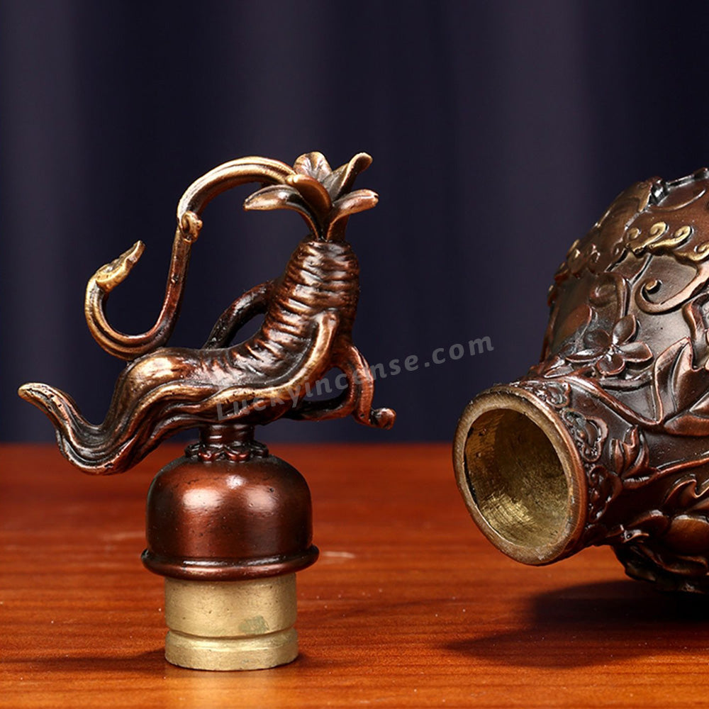 Pure Brass Ginseng Lucky Gourd