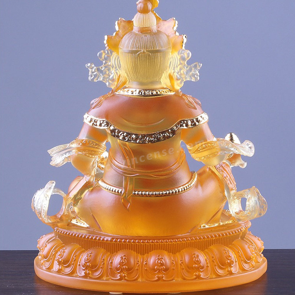 Colored Glaze Yellow Jambhala Buddha