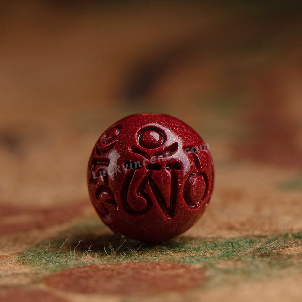 Purple Gold Cinnabar Lucky Coin Keychain Charm
