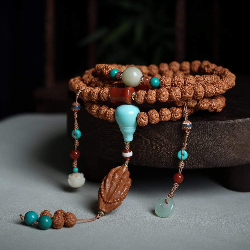 Nepal Rudraksha Seed Prayer Mala Beads