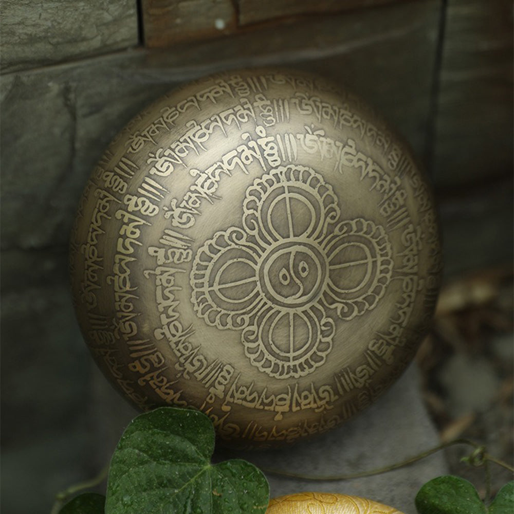 Nepal Buddha Statue Meditation Bronze Singing Bowl