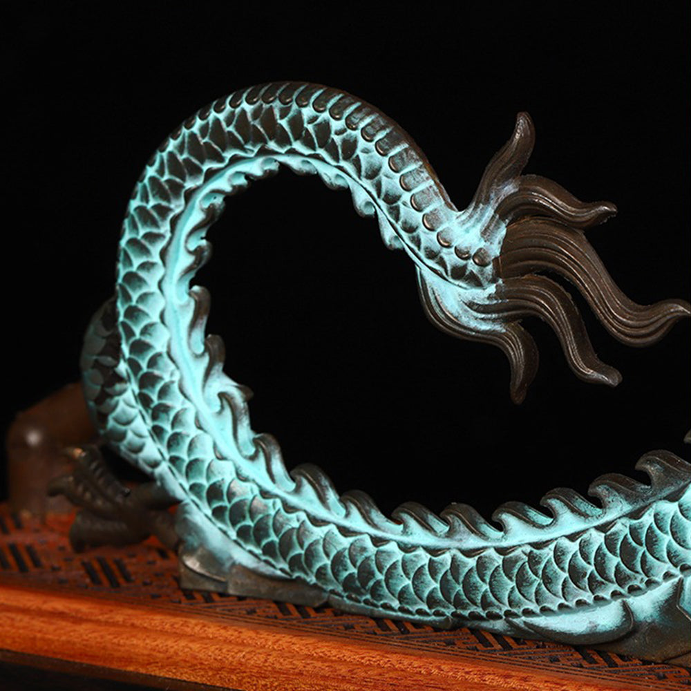 Copper Dragon Hanging Lotus Incense Burner