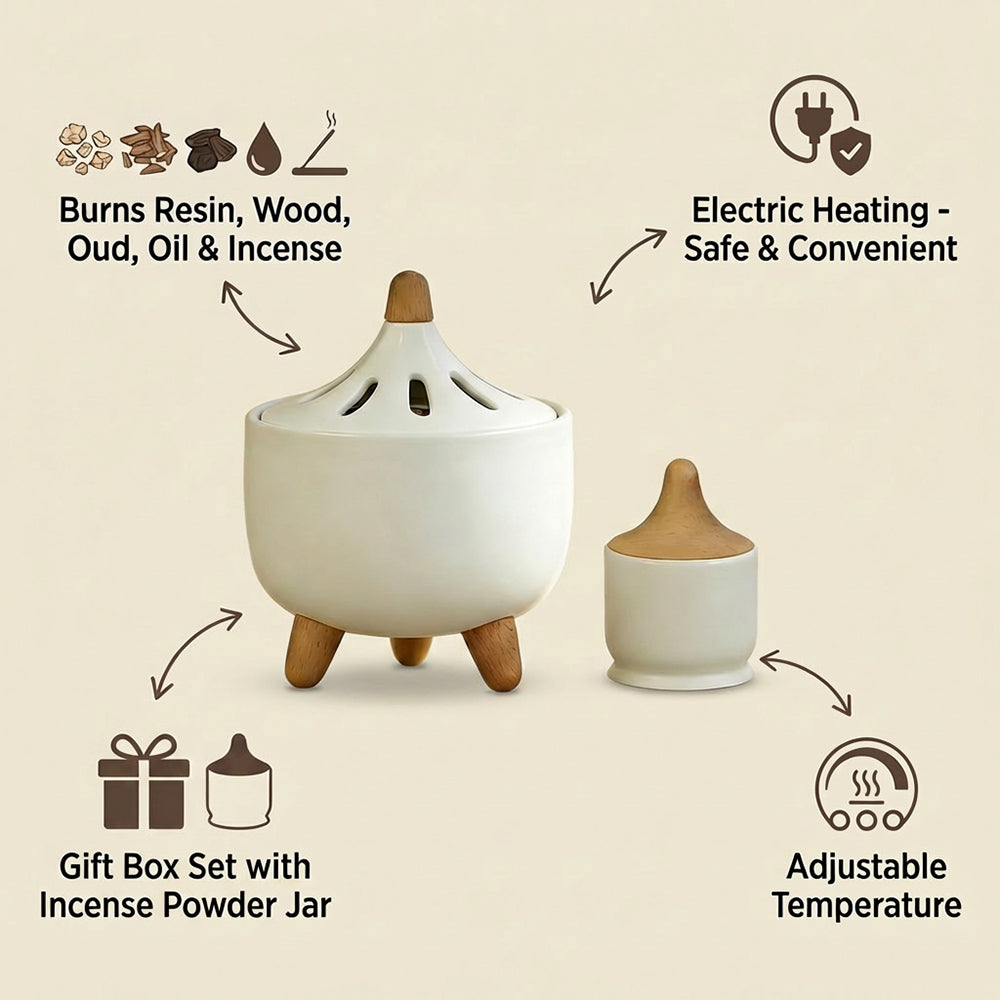 Electric Smokeless Incense Powder Burner