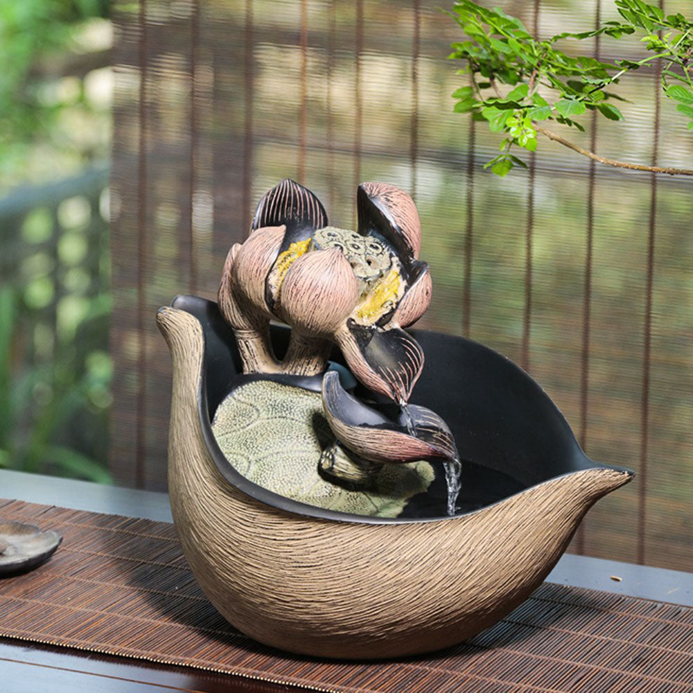 Lotus Bloom Flowing Fountain