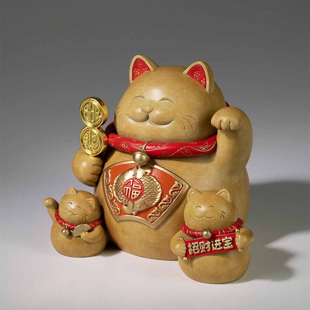 Brass Chinese Cat For Luck