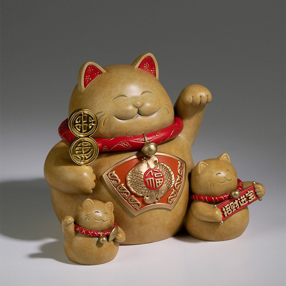 Brass Chinese Cat For Luck