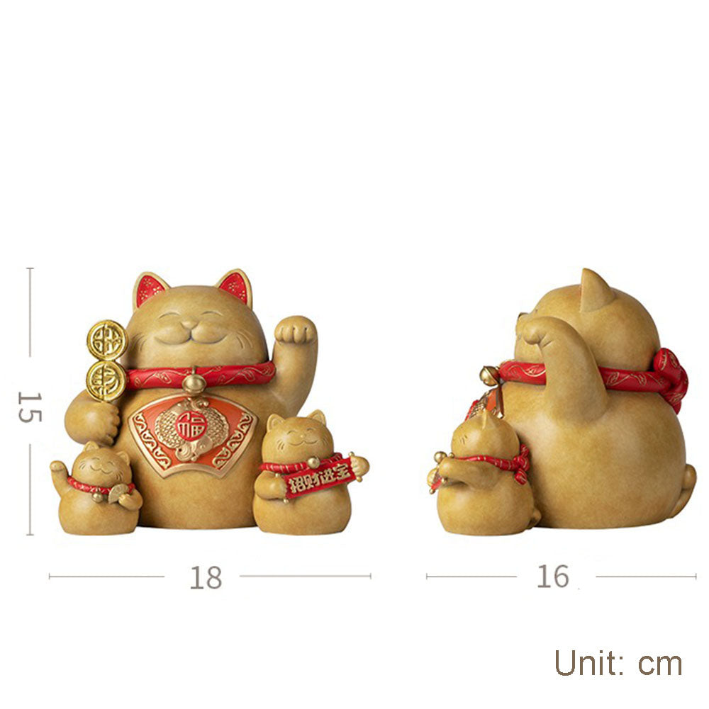 Brass Chinese Cat For Luck