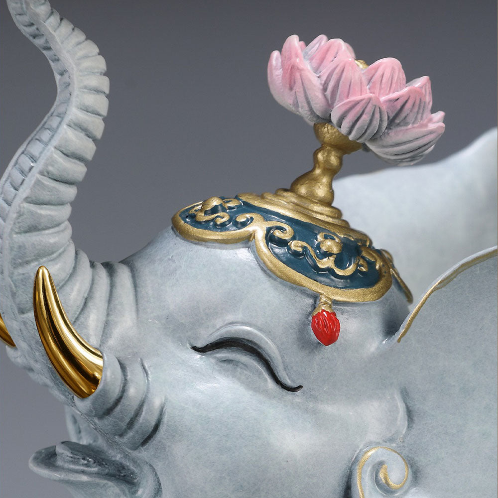 Brass Elephant Pair With Lotus
