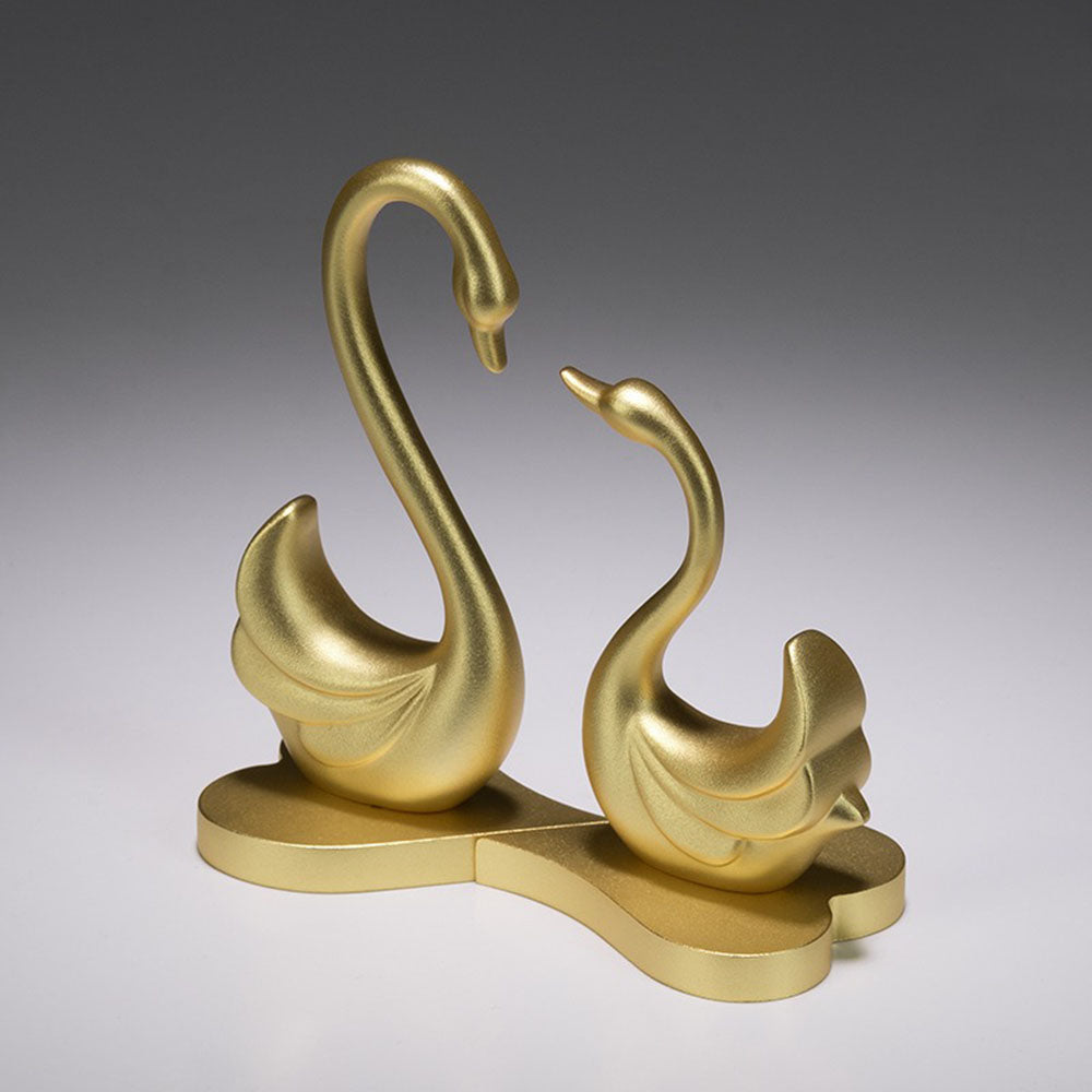 Gold Swan Couple Figurine