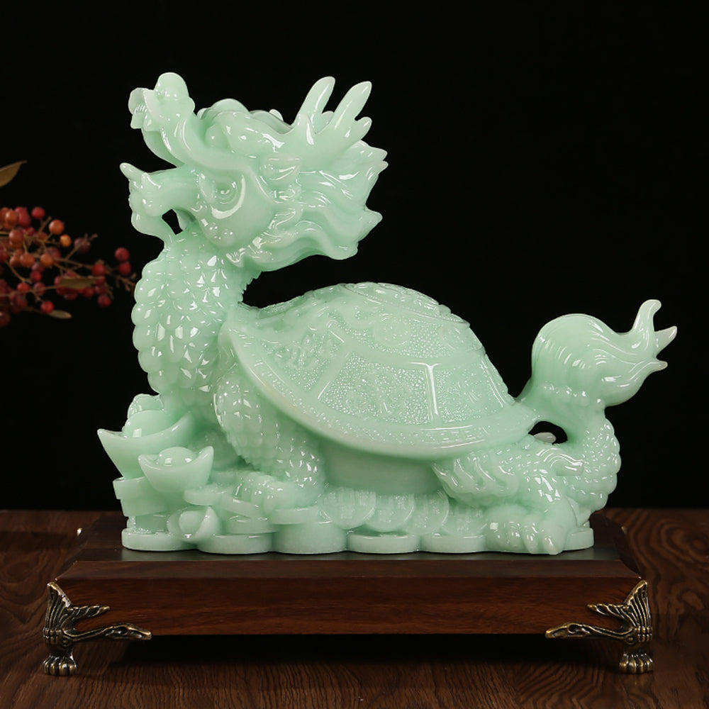 Green Feng Shui Dragon Turtle