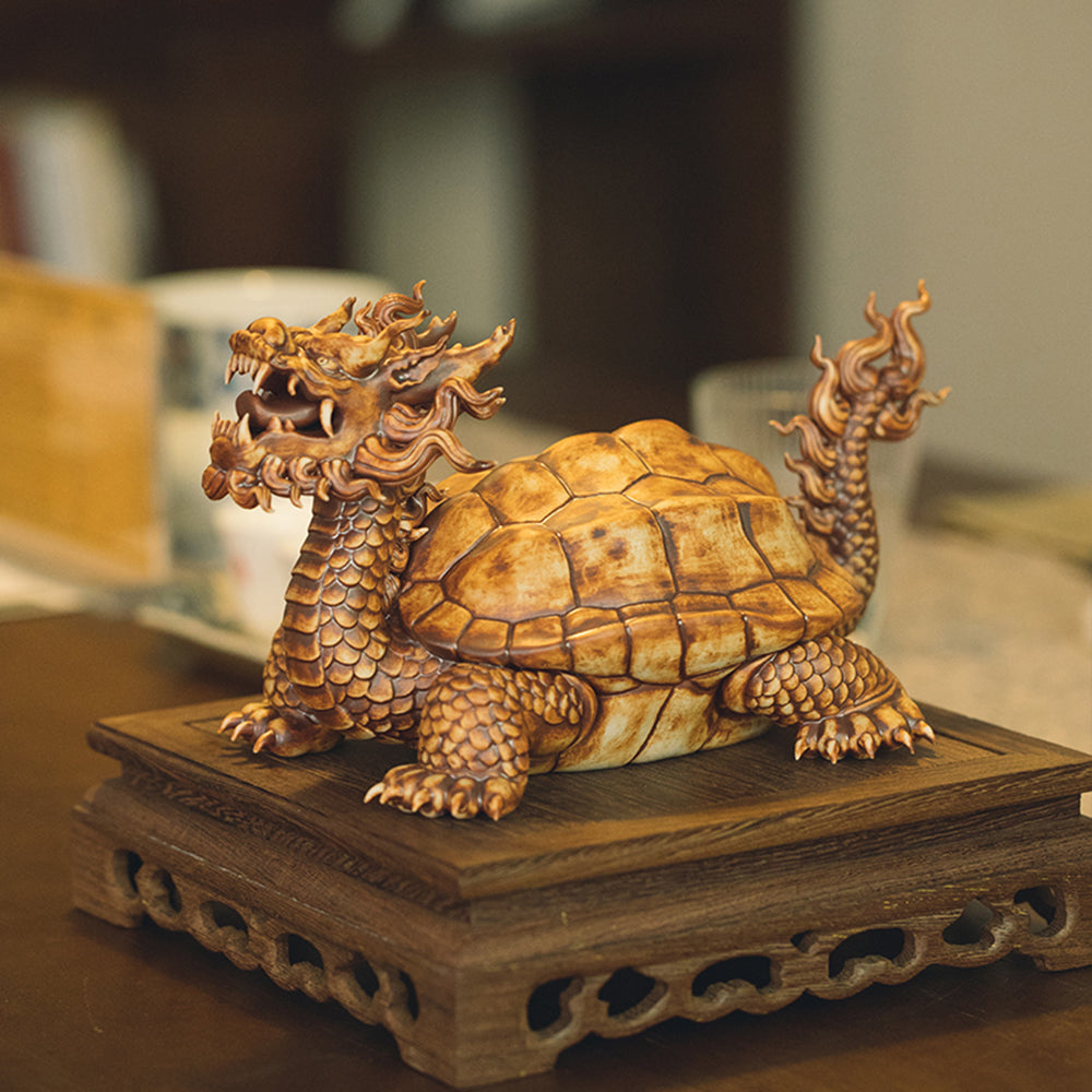 Ceramic Feng Shui Dragon Turtle