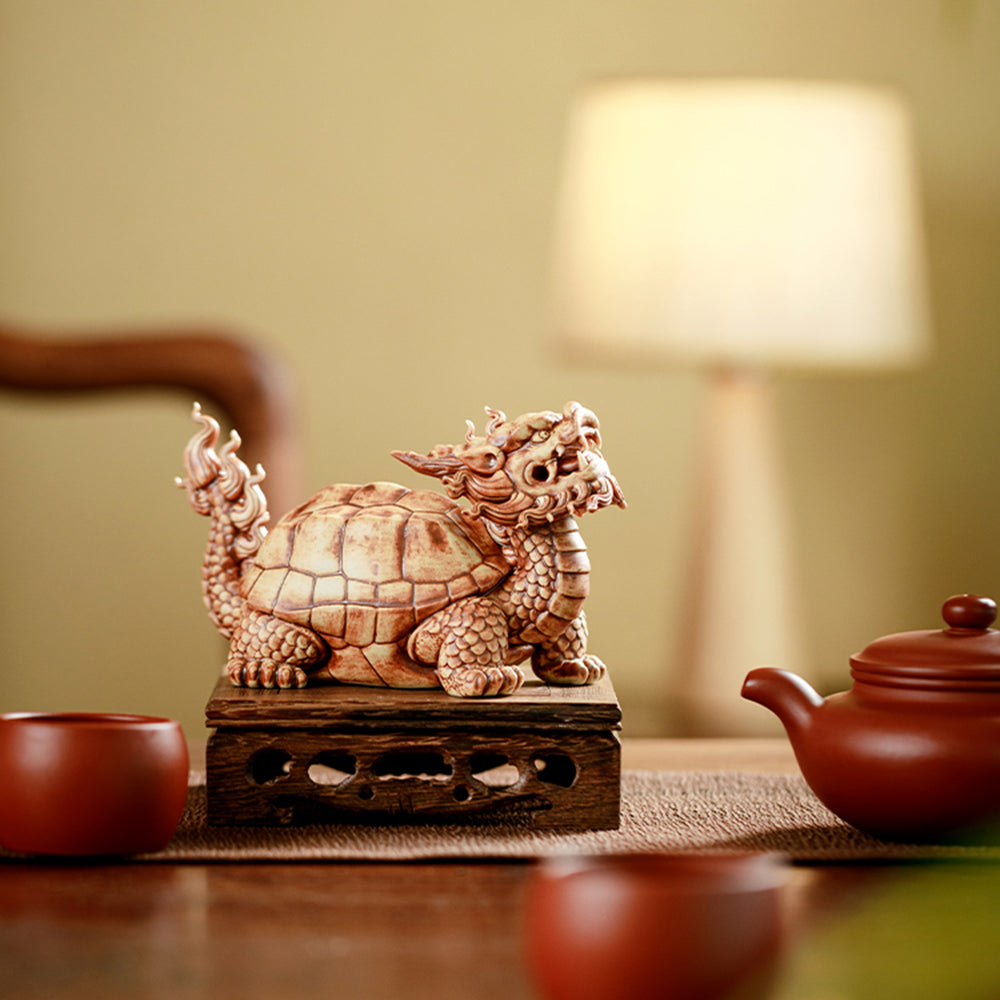 Ceramic Feng Shui Dragon Turtle