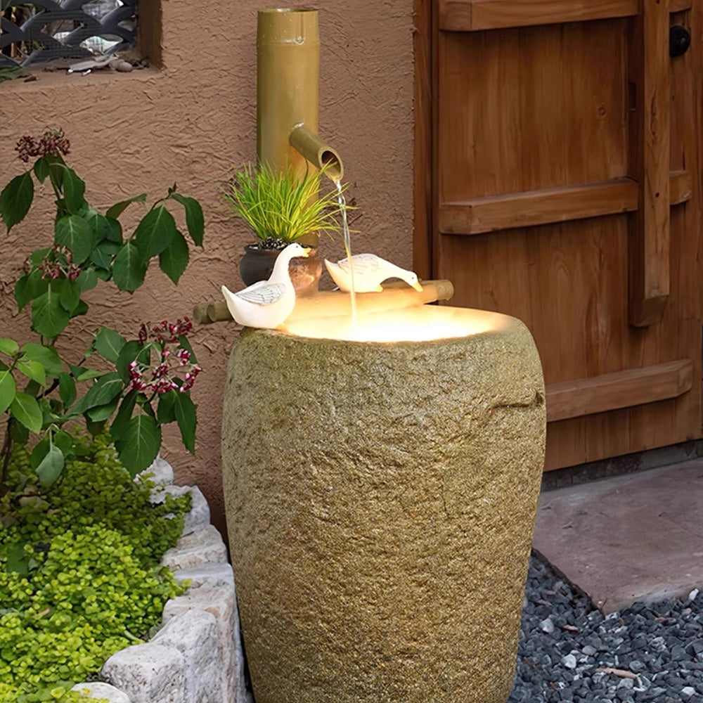Japanese Bamboo Water Fountain For Zen Garden