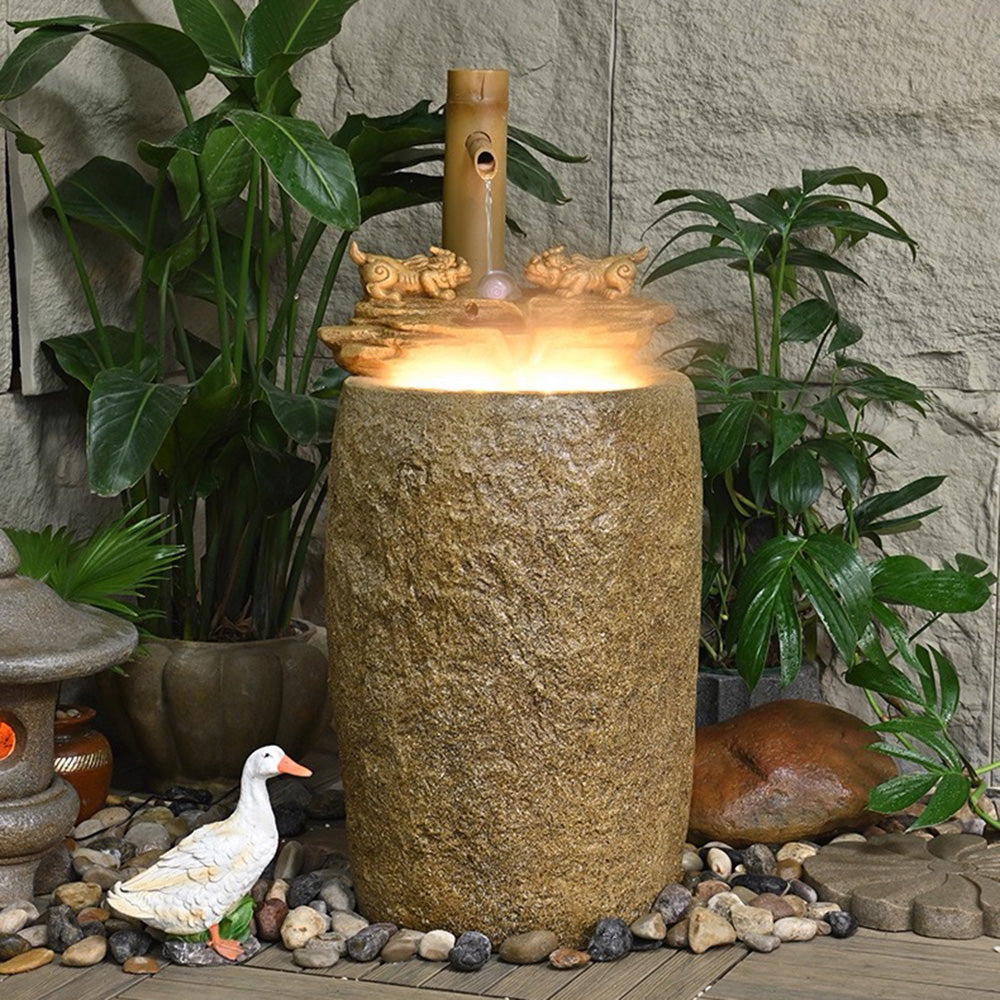 Japanese Bamboo Water Fountain For Zen Garden