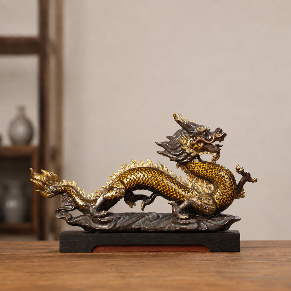 Handcrafted Ceramic Dragon Statue