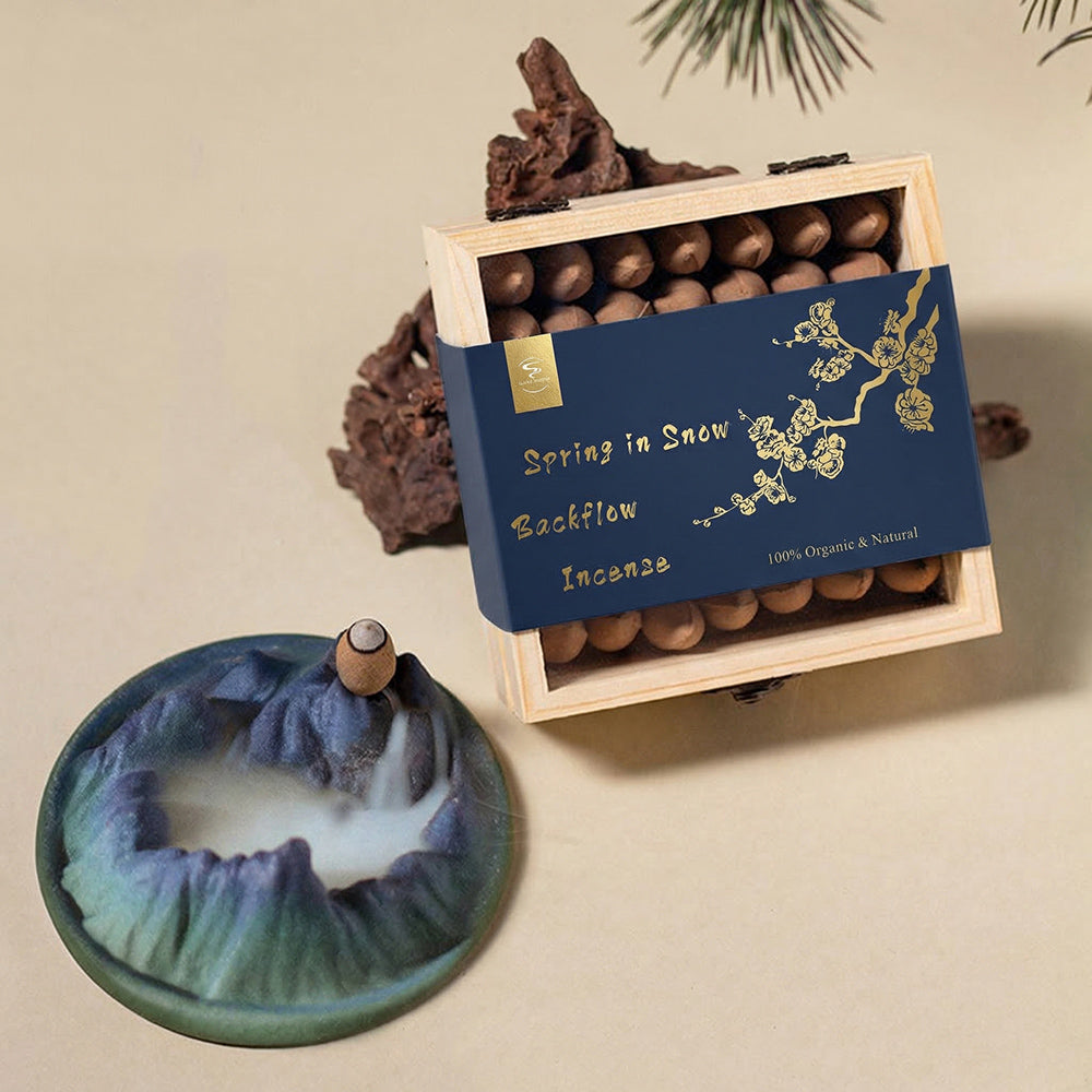 Spring in Snow Backflow Incense