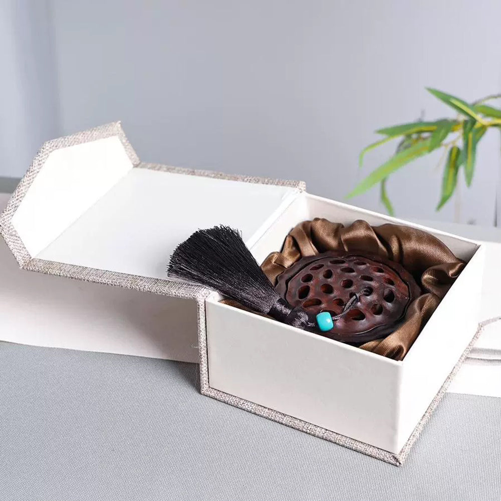 Lotus Seedpot Wooden Incense Burner