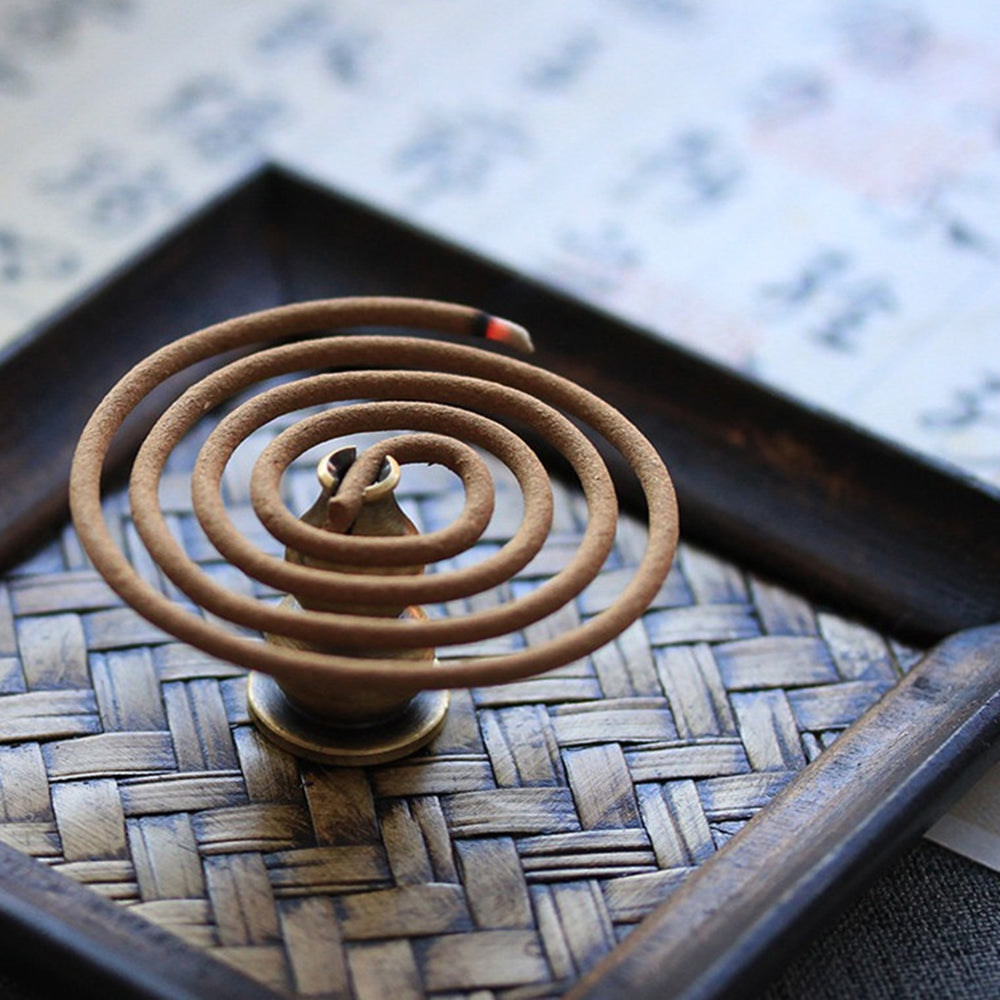 Solid Wood With Handmade Bamboo Incense Holder