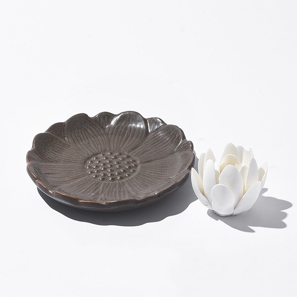Lotus Ceramic Japanese Incense Holder