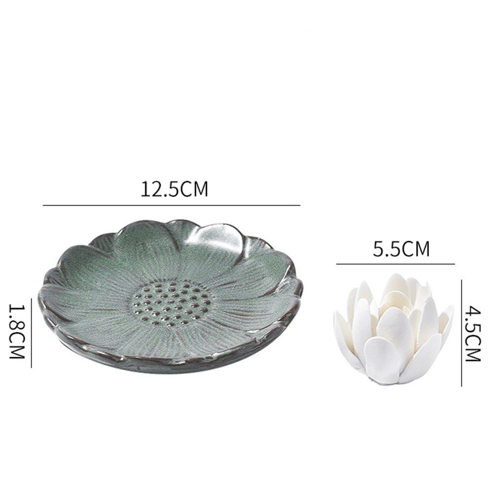 Lotus Ceramic Japanese Incense Holder