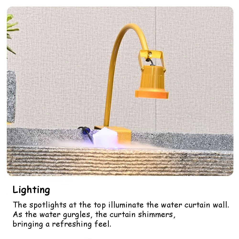Gray Mountainscape Waterfall Feature For Indoor