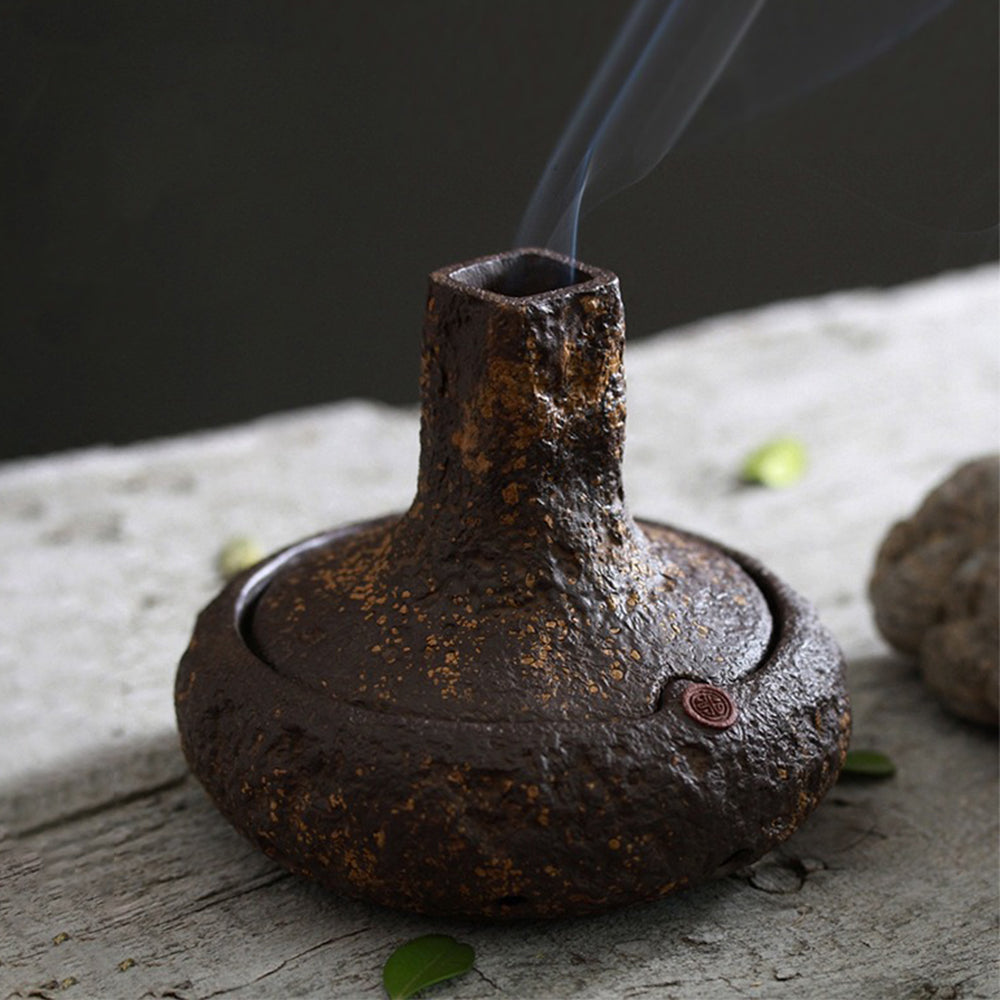 Purple Clay Handmade Japanese Incense Burner