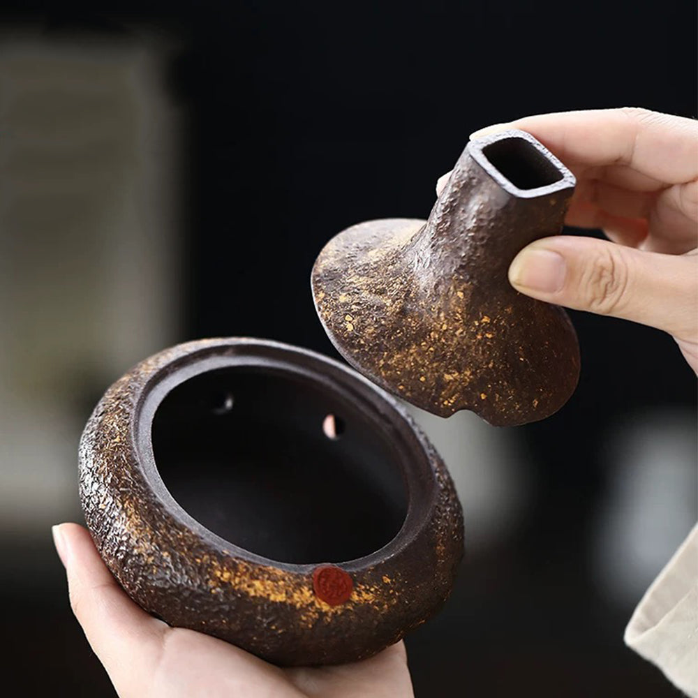 Purple Clay Handmade Japanese Incense Burner