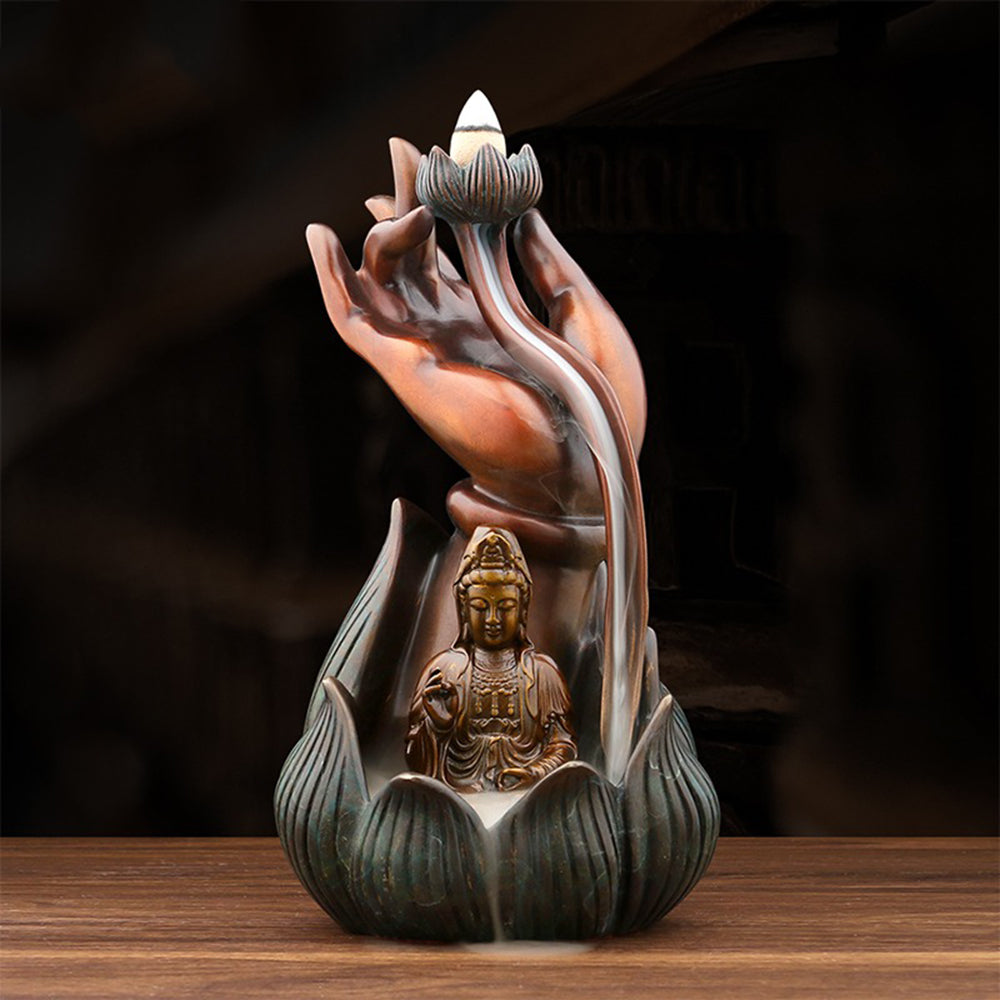 Chinese Style Brass Waterfall Incense Burner